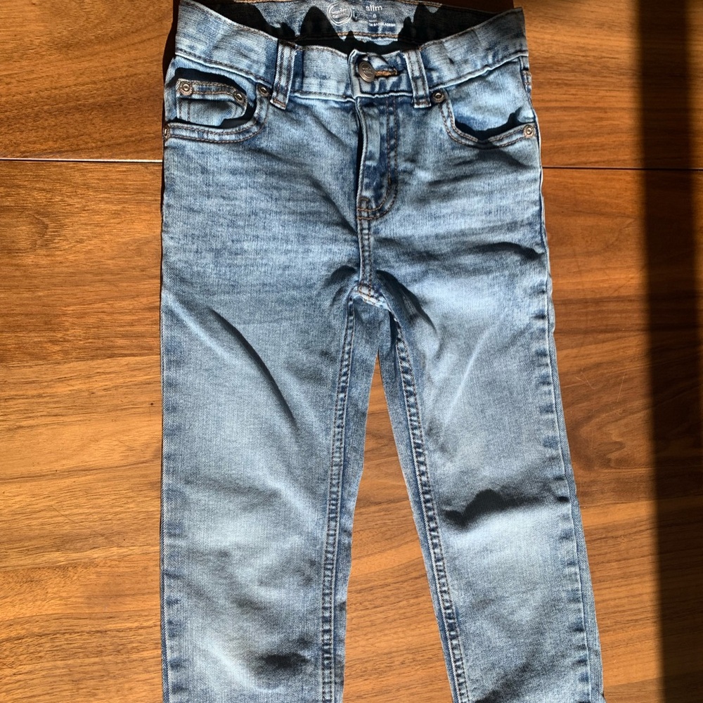 Wonder nation kids jeans, sz 6, slim fit, never worn, classic blue
